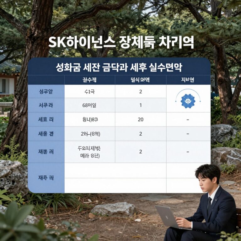 SK하이닉스 성과급 세전 금액과 세후 실수령액을 비교한 계산 차트