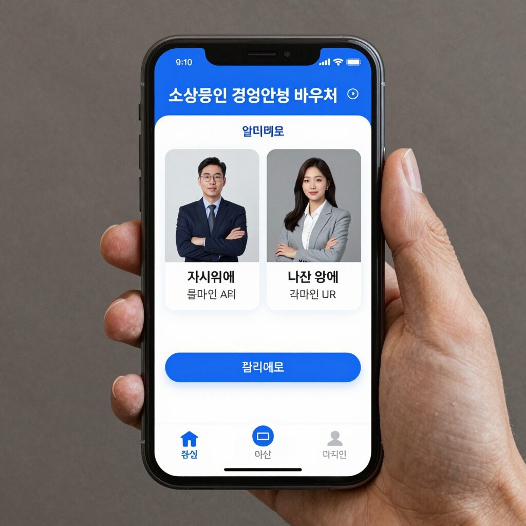 소상공인 경영안정 바우처 온라인 신청 화면 예시