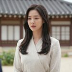 유럽 거리에서 자연스러운 헤어스타일과 우아한 분위기를 자랑하는 송중기 아내의 모습