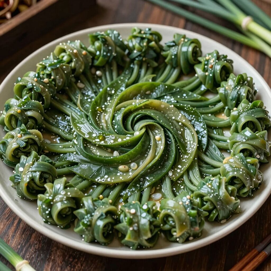 골고루 펴서 노릇하게 부쳐지는 쑥전