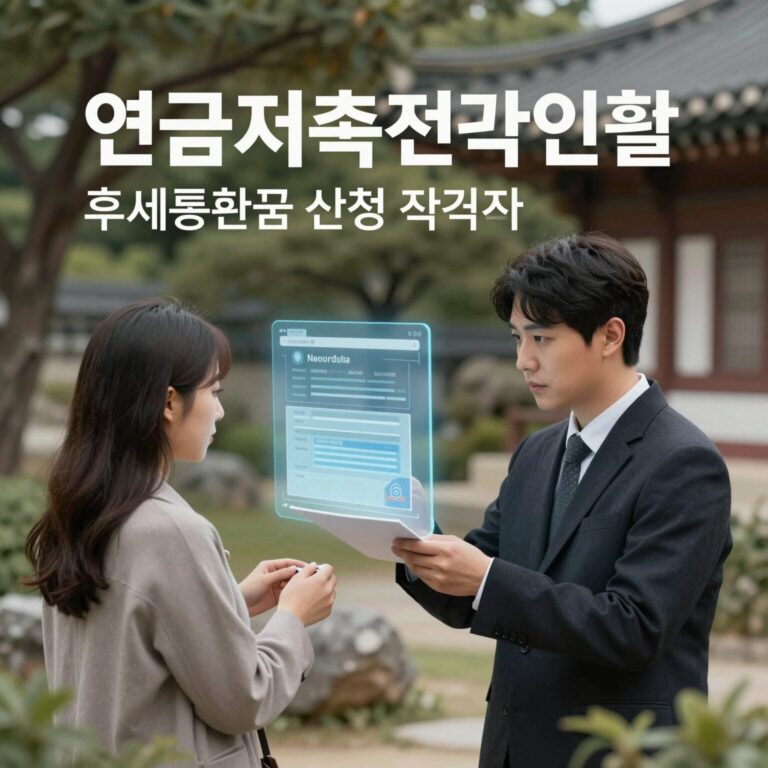 연금저축 전액 인출 후 세금환급 신청 절차를 설명하는 이미지