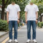 여름철 필수 아이템 타미힐피거 반팔 티셔츠와 청바지 코디