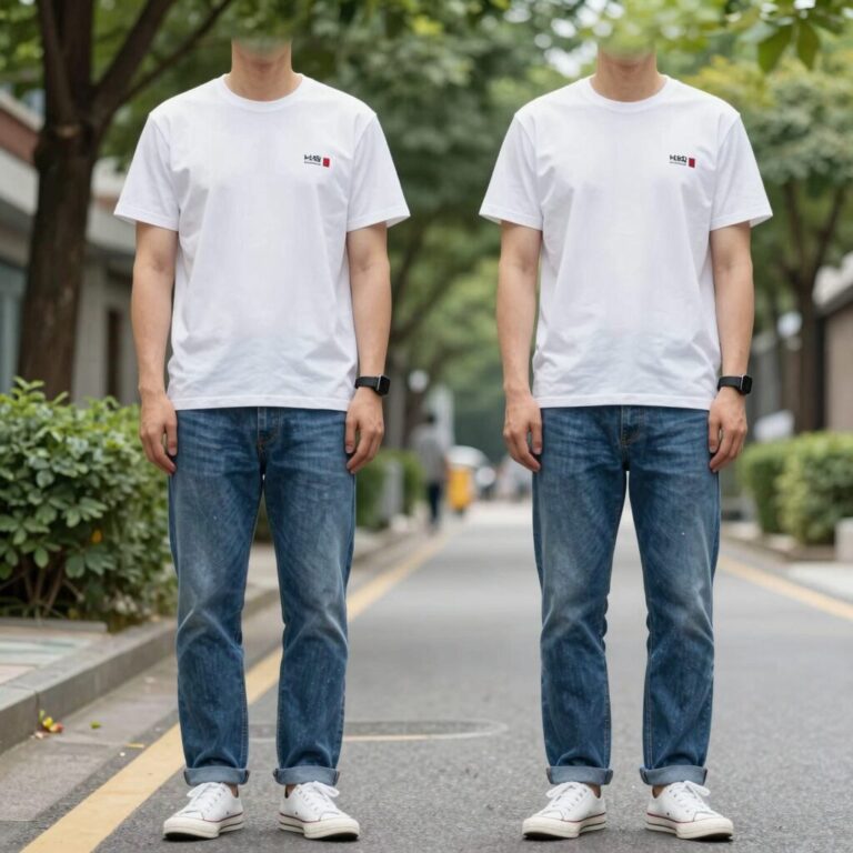 여름철 필수 아이템 타미힐피거 반팔 티셔츠와 청바지 코디