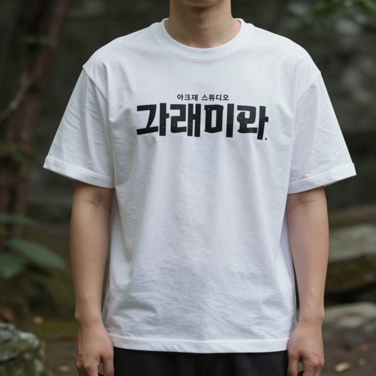 아크네 스튜디오 그래피티 로고 반팔 티셔츠 오버핏 코디