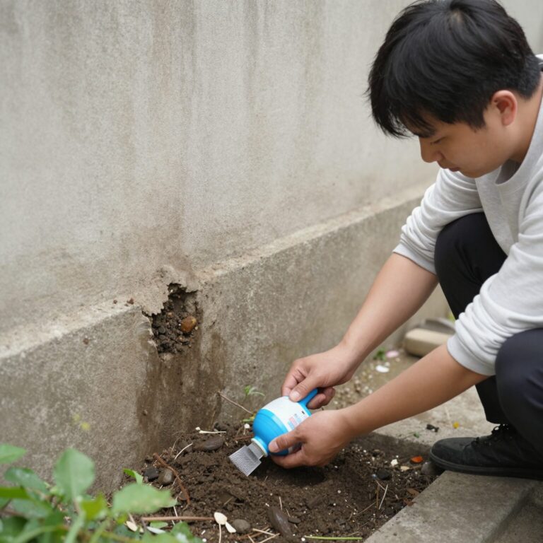 지네 퇴치를 위한 문틈 실리콘 처리 방법