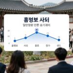 홍명보 사퇴 국민청원 참여 인원 증가 추이 그래프