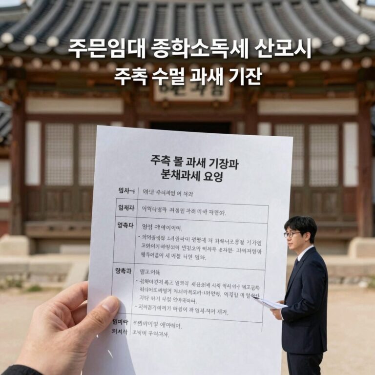 주택임대 종합소득세 신고 시 주택 수별 과세 기준과 분리과세 선택 요령