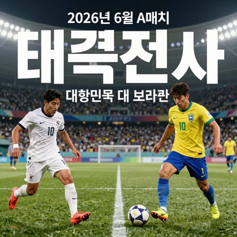 2026년 6월 A매치 대한민국 대 브라질 경기 포스터, 태극전사와 삼바축구의 대결