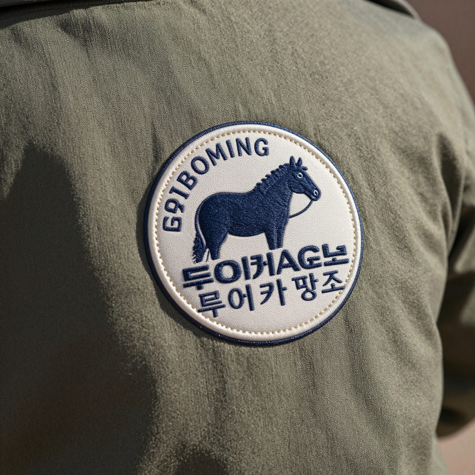 루이까또즈 양산 디테일 소재와 로고 클로즈업