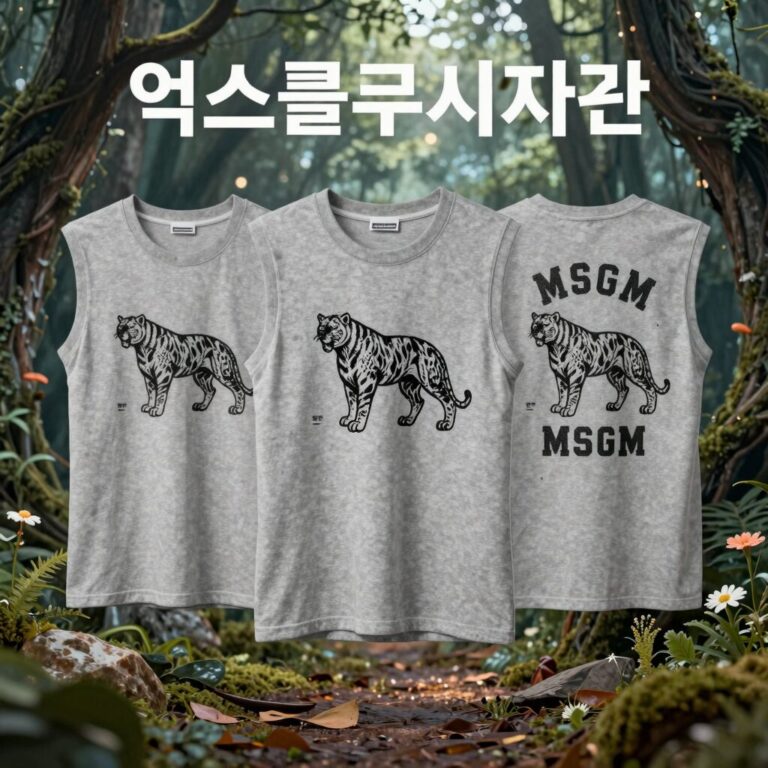 MSGM 코리아 익스클루시브 반팔티 4종 단청 호랑이 아키텍처 디자인
