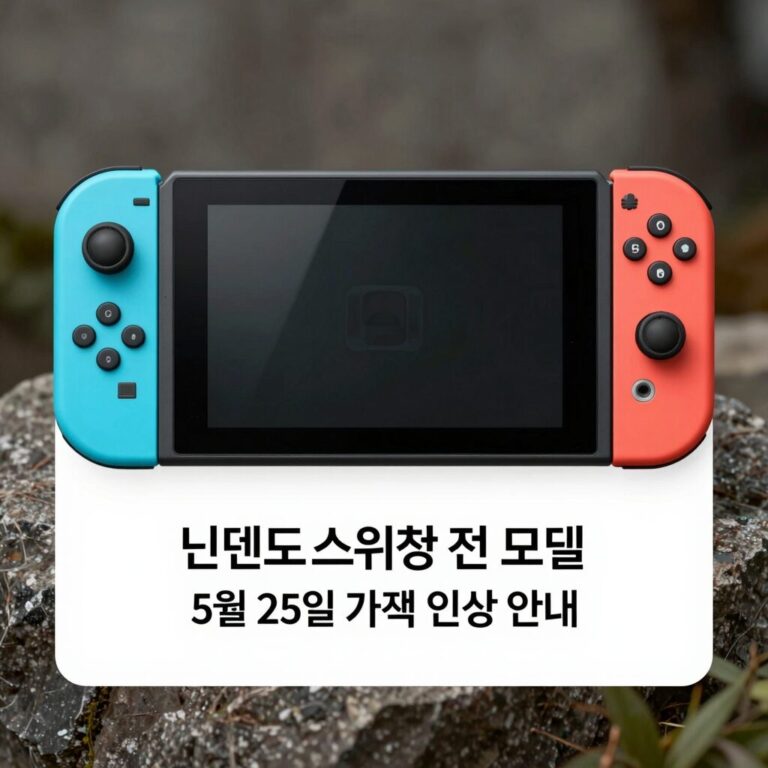 닌텐도 스위치 전 모델 5월 25일 가격 인상 안내 이미지
