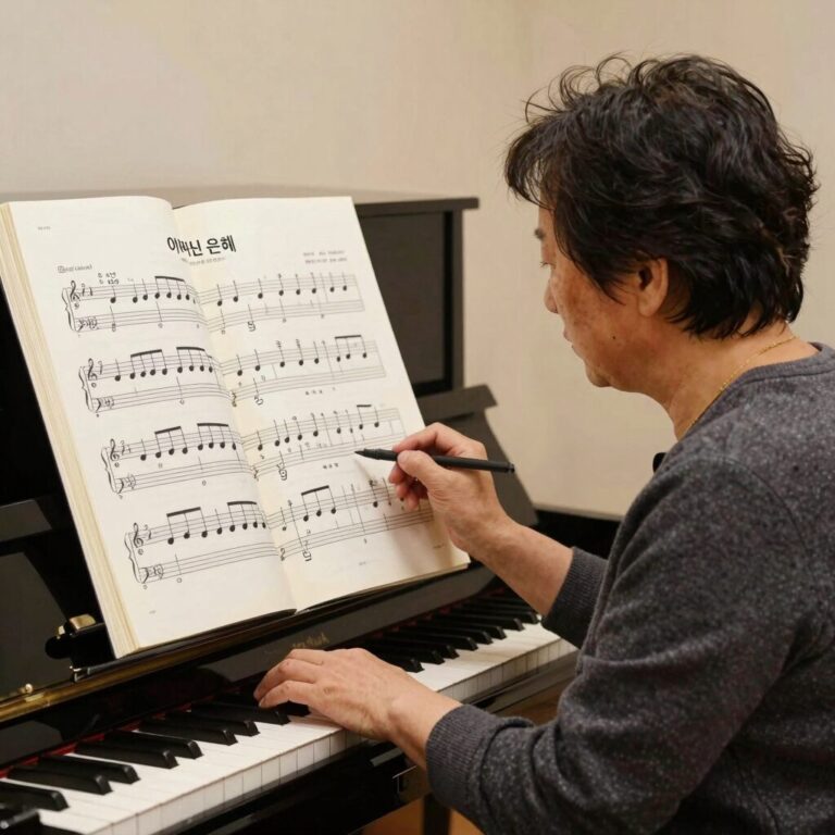 어머님 은혜 피아노 악보 쉬운 계이름