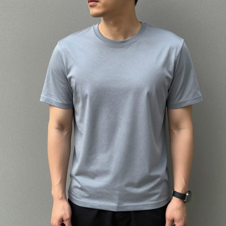 핏콕 오버핏 슬라브 7부티셔츠를 입고 있는 남성의 모습, 여름 데일리룩 스타일링