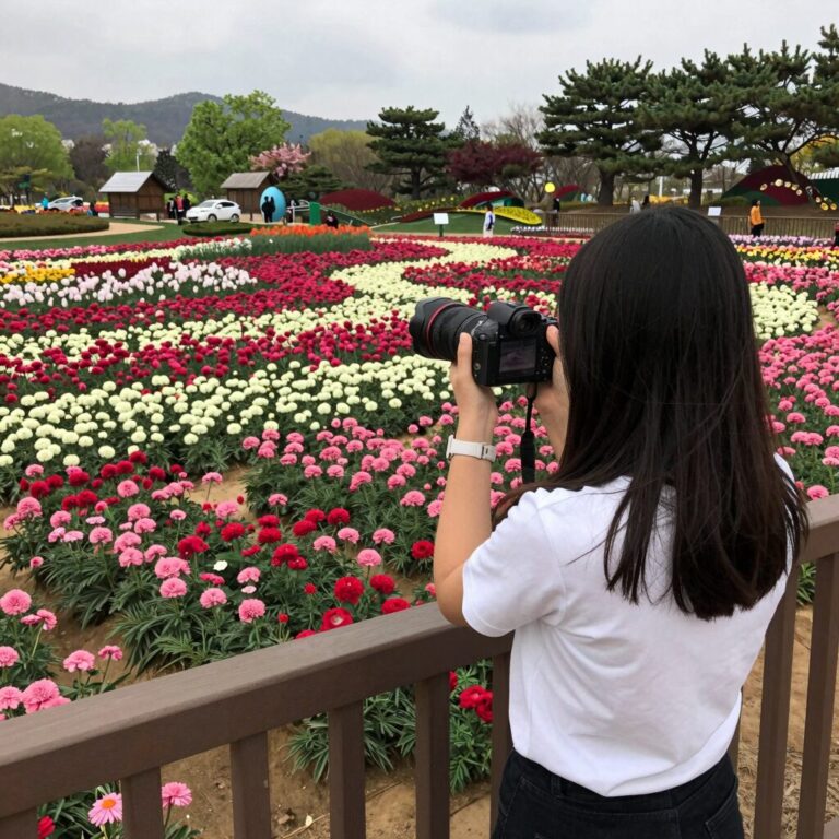 부천 백만송이장미원 전망대에서 바라본 장미공원 풍경