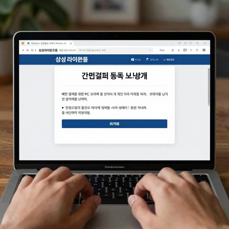 삼성라이온즈몰에서 빠른 결제를 위한 PC 브라우저 설정과 간편결제 등록 방법을 보여주는 이미지