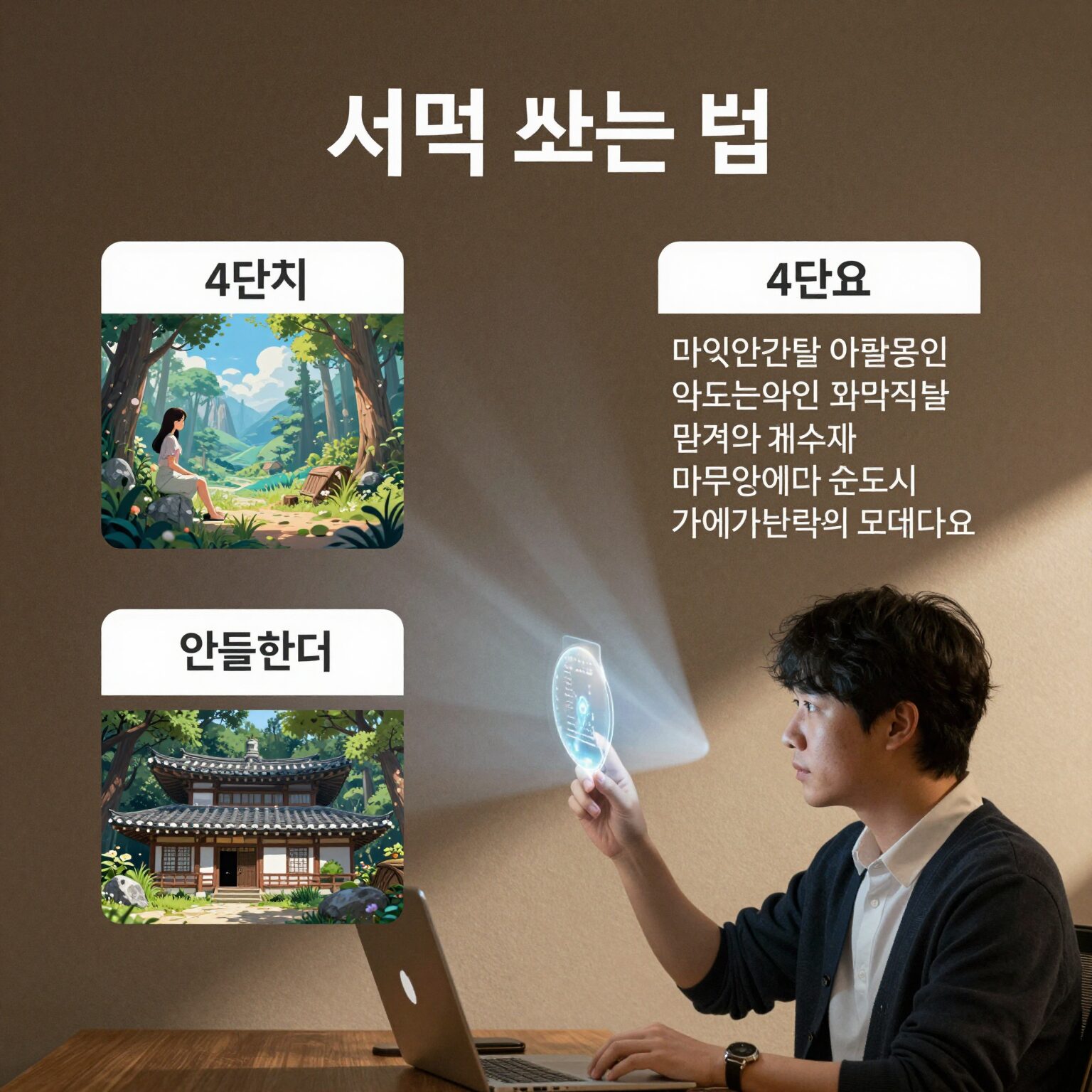 서평 쓰는 법 4단계 구성 이미지