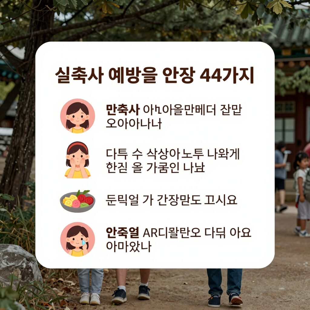 실족사 예방을 위한 안전 수칙 4가지 일러스트