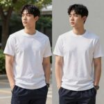 여름 반팔 와이셔츠 핏 비교 이미지