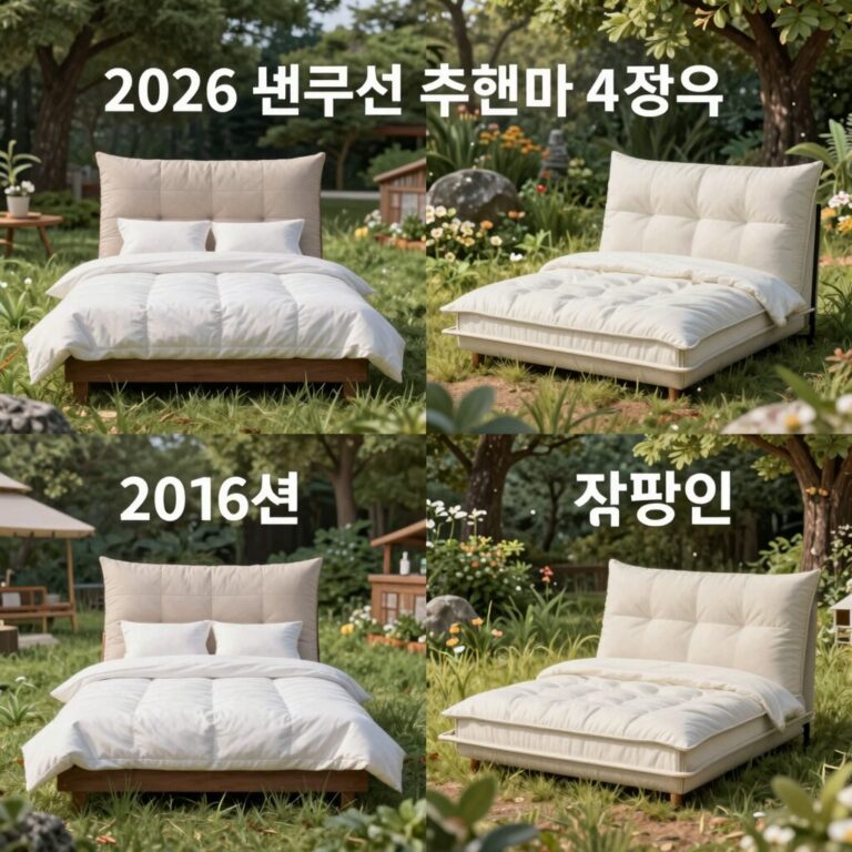 2026년 썬쿠션 추천 제품 4종 비교 사진