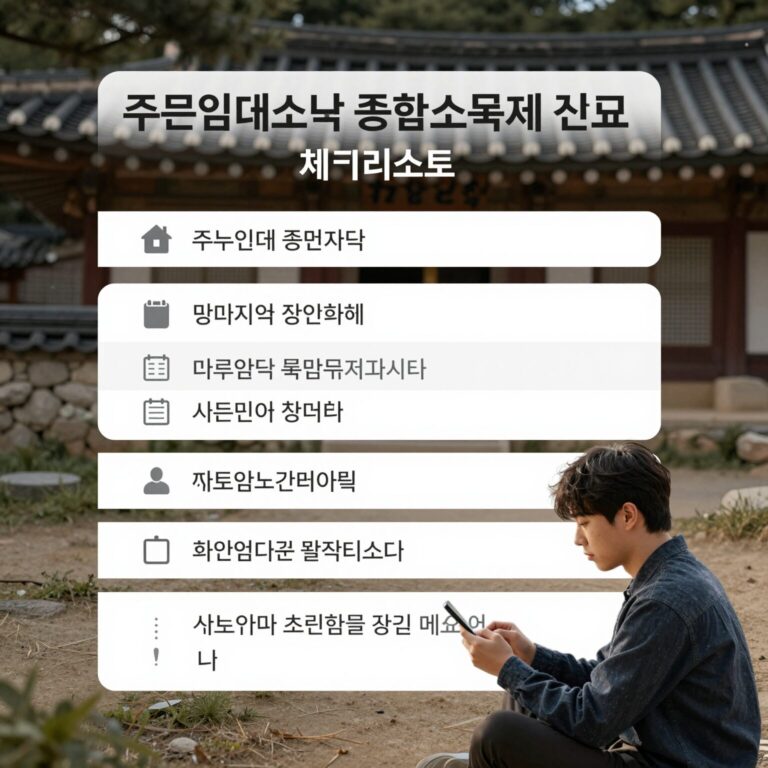 주택임대소득 종합소득세 신고 체크리스트 이미지