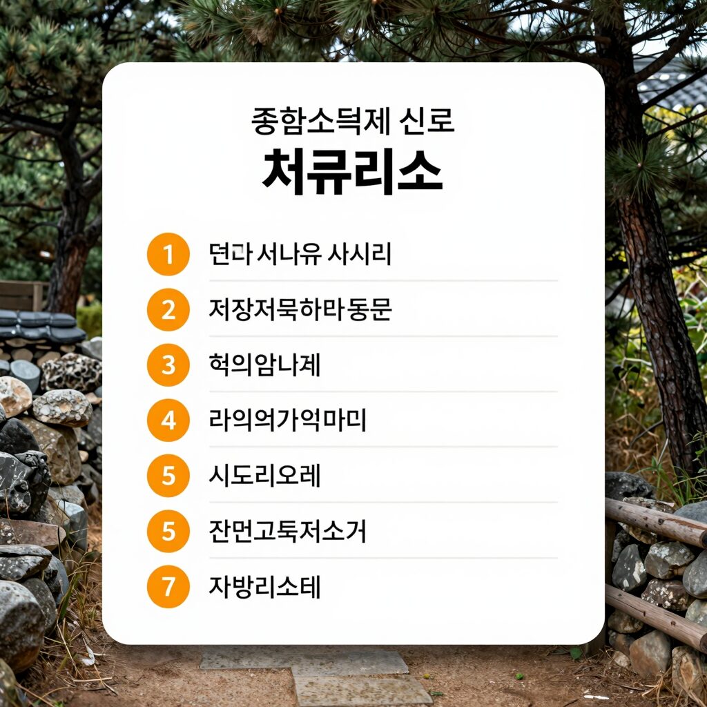 종합소득세 신고에 필요한 서류 목록을 정리한 체크리스트 이미지