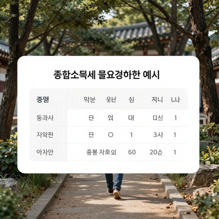 종합소득세 필요경비 계산 예시와 증빙 자료를 정리한 인포그래픽