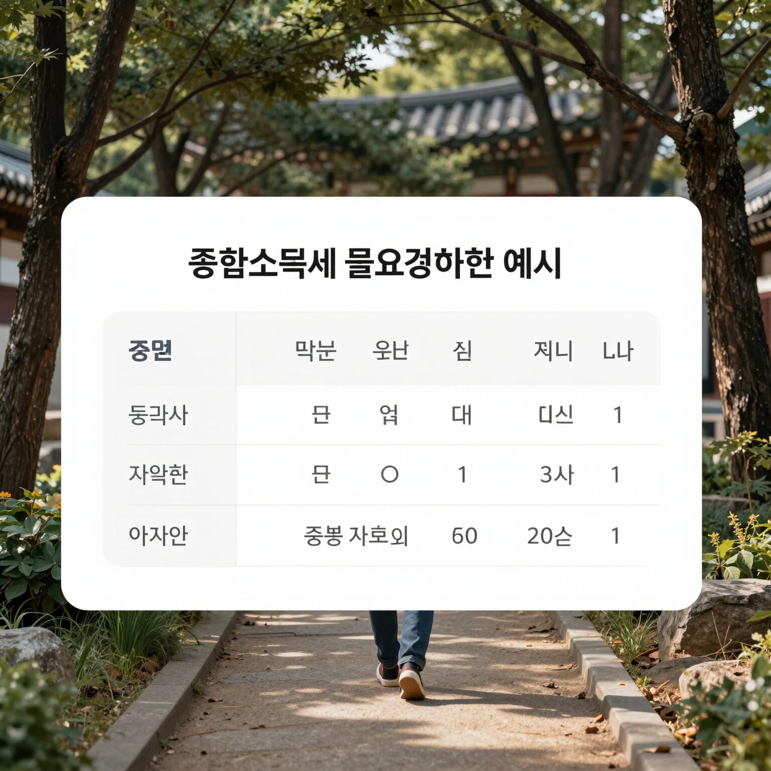 종합소득세 필요경비 계산 예시와 증빙 자료를 정리한 인포그래픽