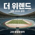 더 위켄드 내한 2026 공연 포스터와 고양종합운동장 전경