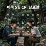 미국 5월 CPI 발표일 달력 이미지