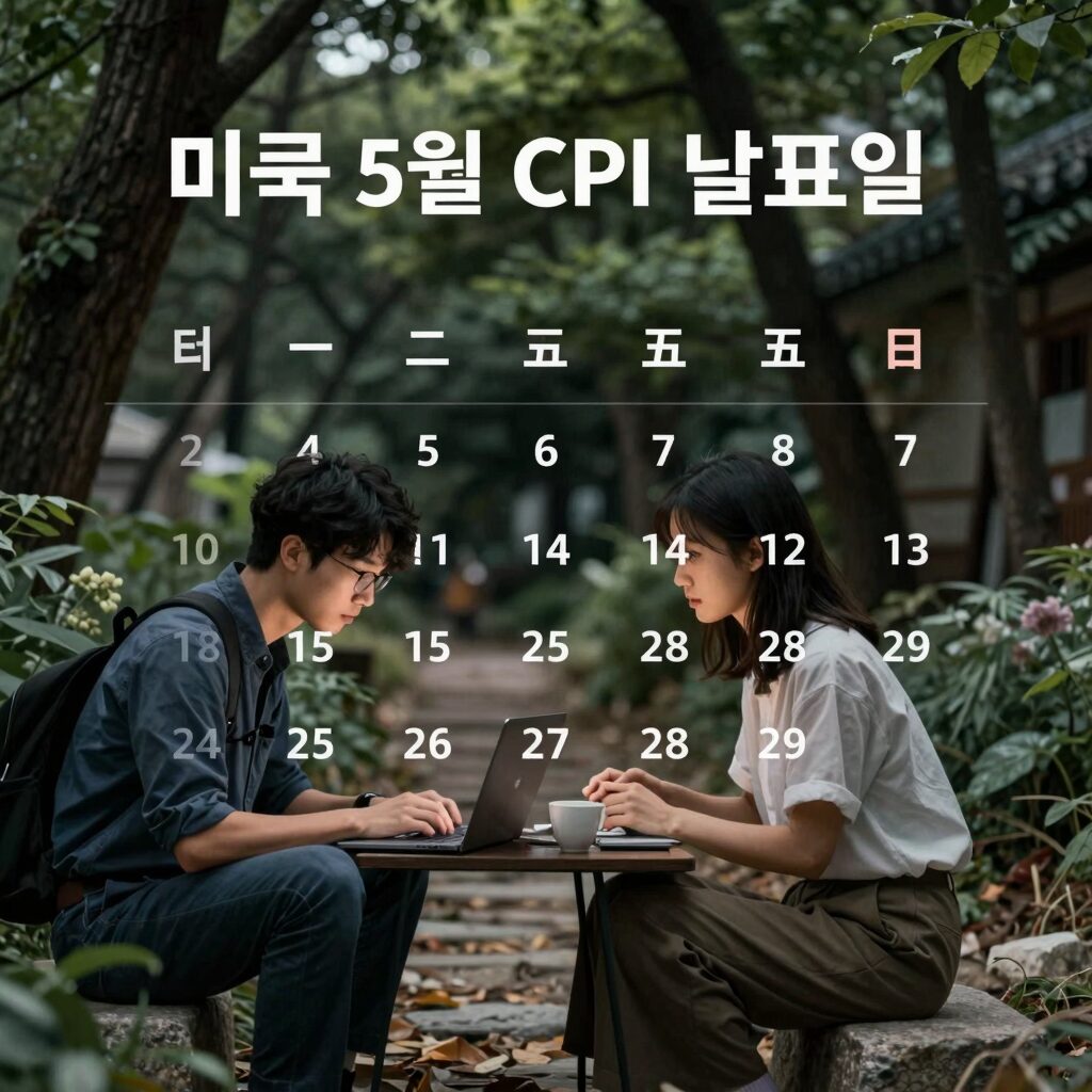 미국 5월 CPI 발표일 달력 이미지