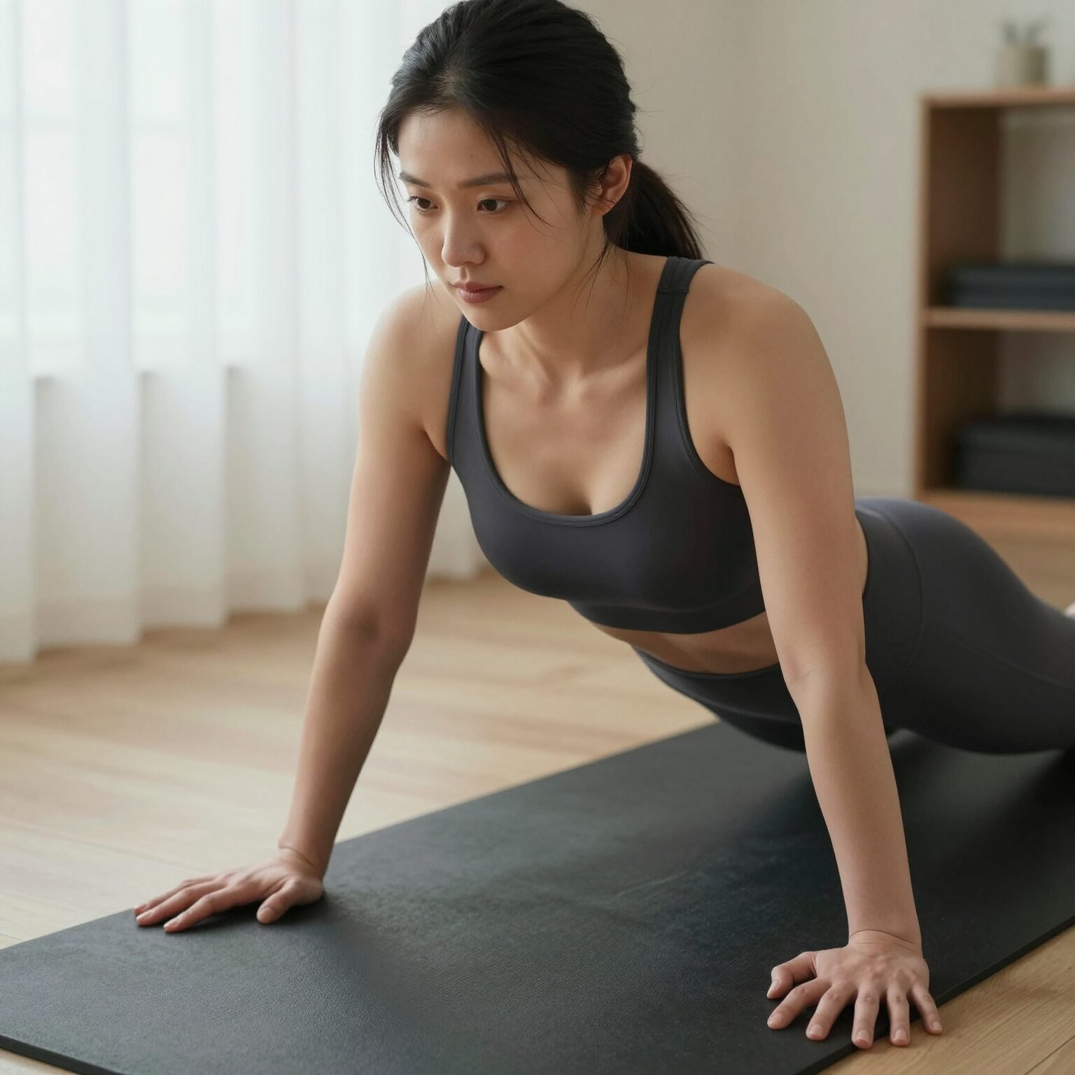 베리시 아이스온 푸시업브라 착용 모습, 얇은 옷 속에서도 라인이 자연스러움