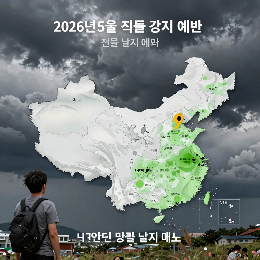 2026년 5월 11일 전국 날씨 지도 비와 강풍 예보