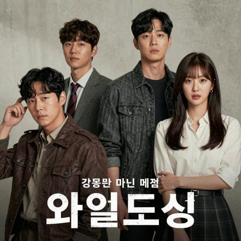 영화 와일드씽 메인 포스터, 강동원 엄태구 박지현이 함께 포즈를 취하고 있음