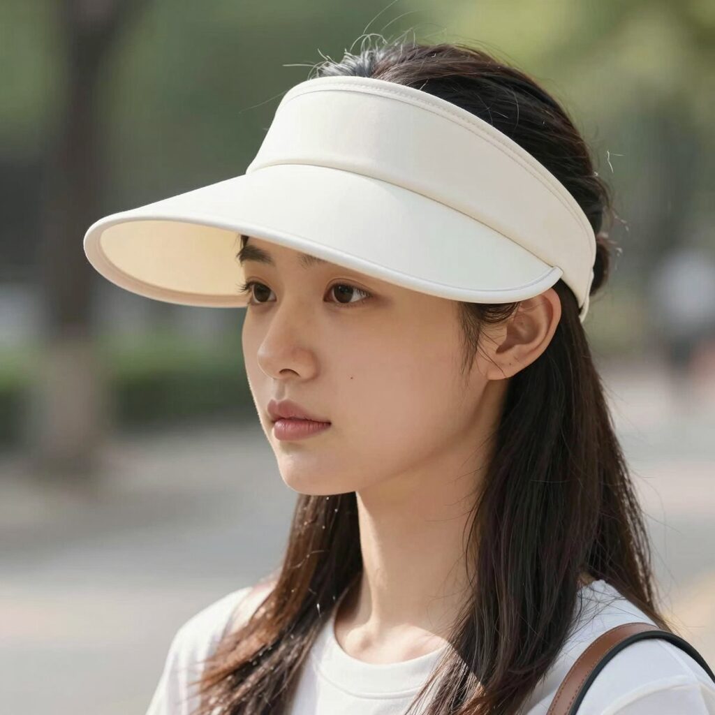 여성썬캡 햇빛 차단 스타일링