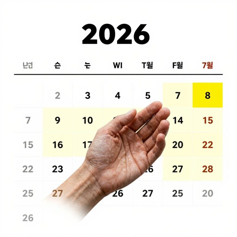 2026년 7월 손 없는 날이 표시된 달력 이미지. 7월 5일, 14일, 23일이 강조되어 있음