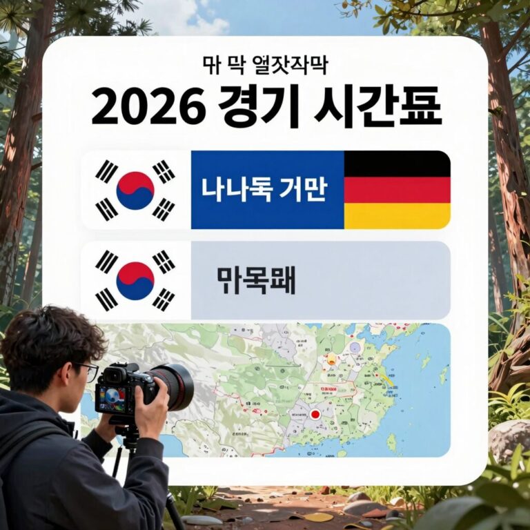 2026 월드컵 한국과 독일 경기 시간표 유럽 기준 요약