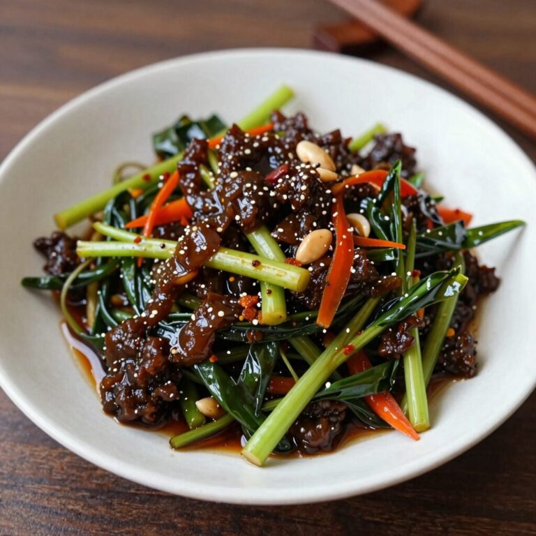 비름나물 간장 무침 완성 접시에 담긴 모습