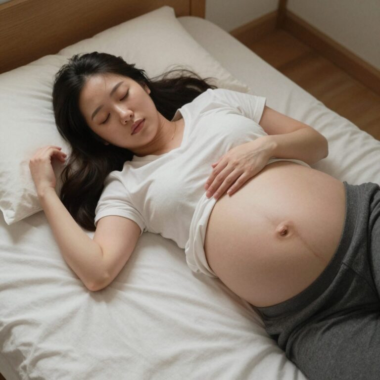 아이바오가 내실에서 휴식 중인 모습. 임신 징후로 수면 시간이 늘고 활동량이 줄었다.