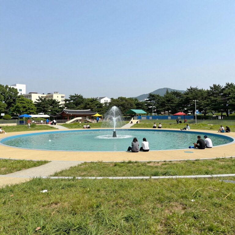 아산 원골농원 메인 물놀이장 전경