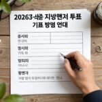 2026년 지방선거 투표 용지 예시와 기표 방법 안내 이미지