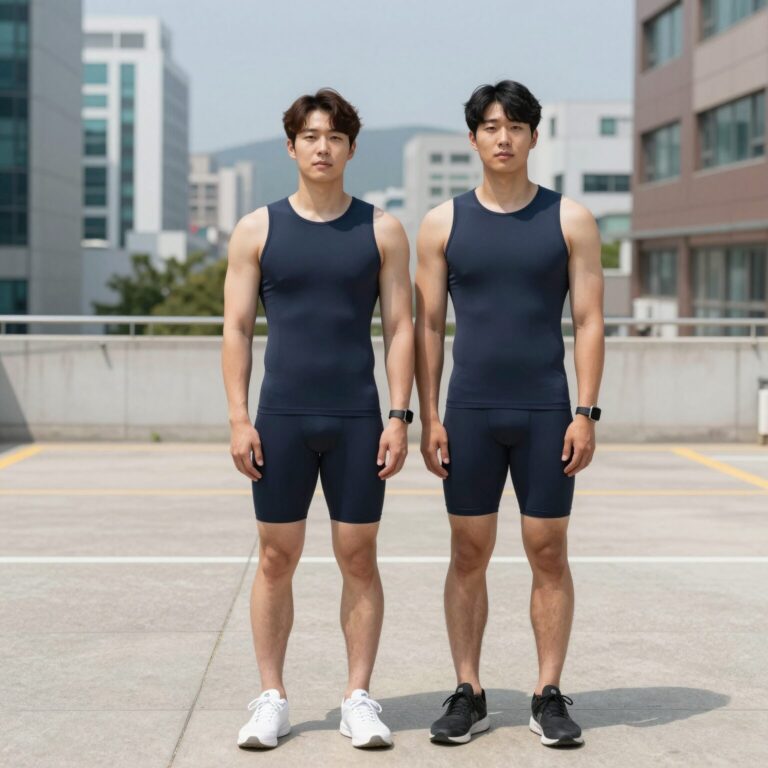 남아 래쉬가드 세트 착용 모습