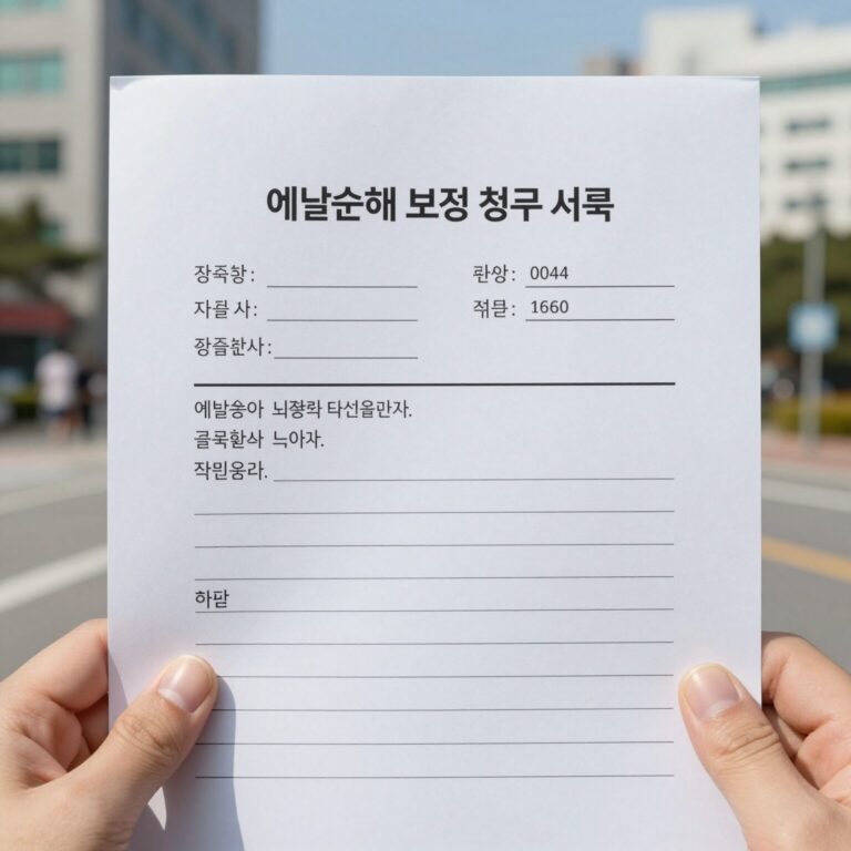 예별손해 보험 청구 서류 준비물
