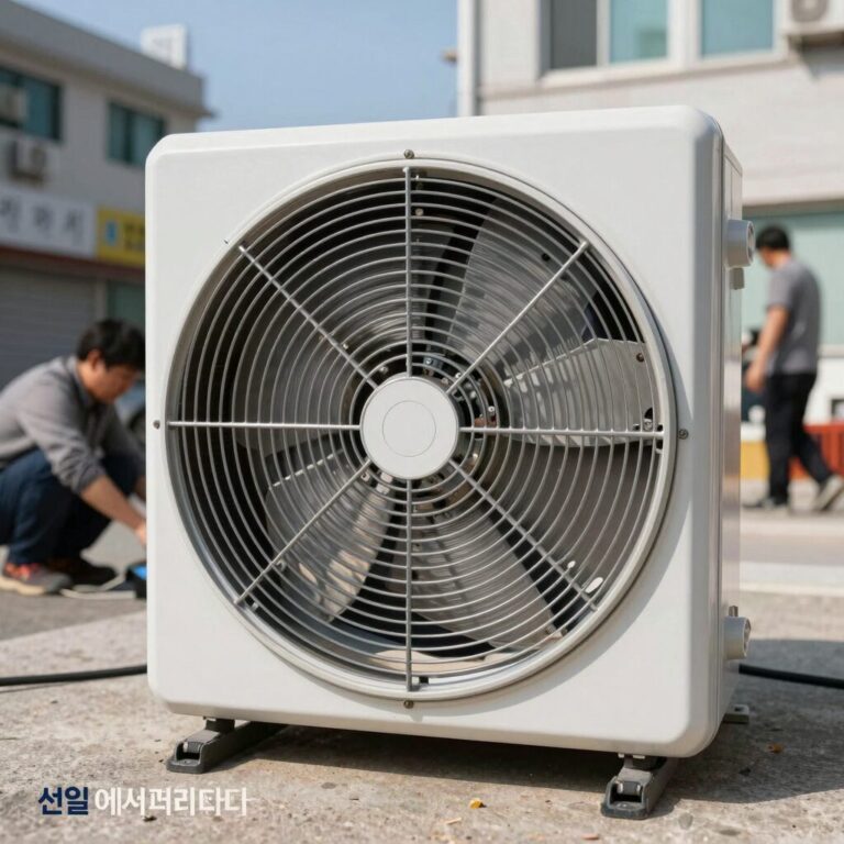 신일 에어서큘레이터 분해 후 날개와 안전망 세척