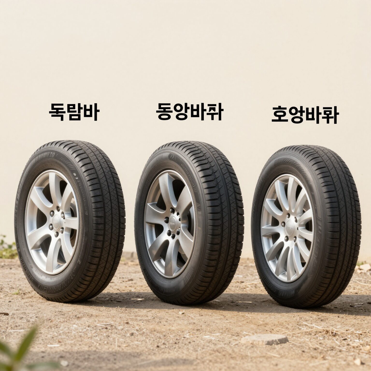 독일바퀴, 미국바퀴, 동양바퀴, 호주바퀴의 실제 크기와 모양 비교 사진