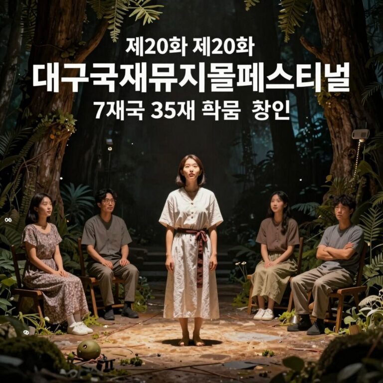 제20회 대구국제뮤지컬페스티벌 포스터, 7개국 35개 작품 참여, 6월19일부터 7월6일까지 개최