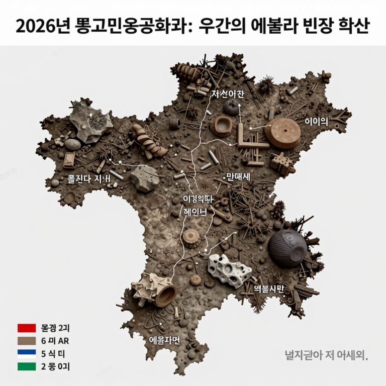 2026년 콩고민주공화국과 우간다 지역의 에볼라 변종 확산 지역 지도