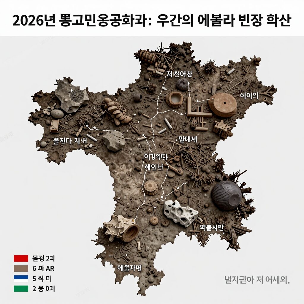 2026년 콩고민주공화국과 우간다 지역의 에볼라 변종 확산 지역 지도