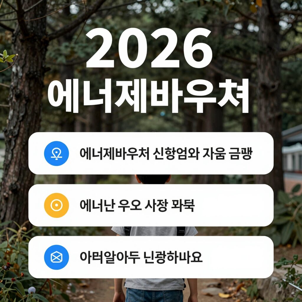 2026 에너지바우처 신청 방법과 지원 금액 요약