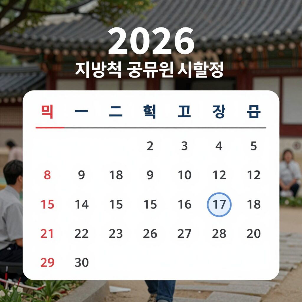 2026 지방직 공무원 시험일정 캘린더