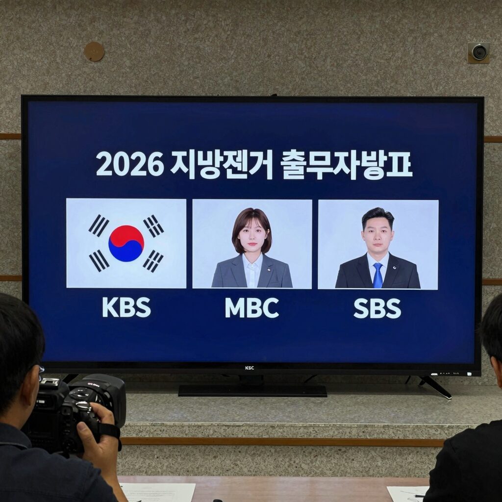 2026 지방선거 출구조사 발표 화면, KBS MBC SBS 공동 결과